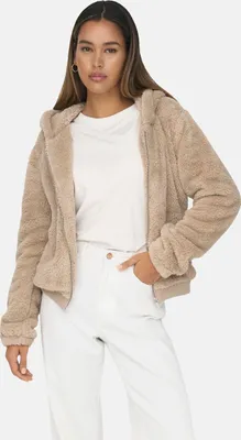 Image de Veste courte en peau d'ours avec capuche | XS