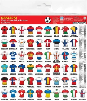 Image de Autocollants, drapeaux, maillots de football d'Europe