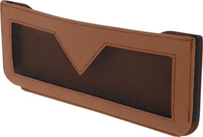 Image de Étui Pour Lunettes De Soleil Universel Pour Voiture En CuirPolyuréthaneOrange 24x10cm
