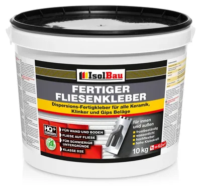Produktbild von Isolbau Fertig-Fliesenkleber 10 kg Eimer Dispersionskleber Fliesen Wand Boden