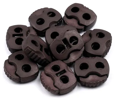 Produktbild von 10 Kordelstopper mit zwei Löchern 20x20mm, Durchzug 5mm - 35 Farben