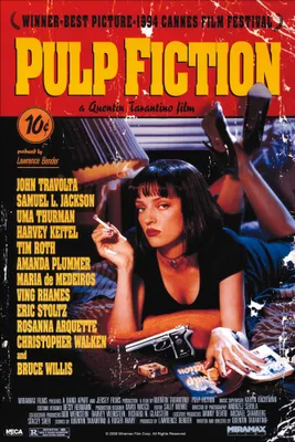 Productafbeelding van 1art1 36889 Pulp Fiction - Filmmuziek van Quentin Tarantino - Poster (91 x 61 cm)
