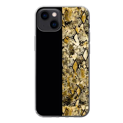 Produktbild von MuchoWow® Handyhülle Schutzhülle Hülle für iPhone 13 mini Schlange - Gold - Luxus Silikon Softcase Handy Hülle - Softcase