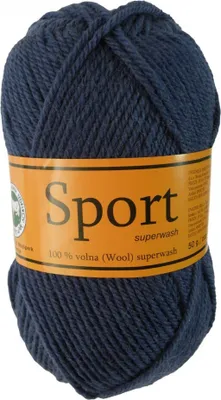 Produktbild von 50g Strickgarn Super Wash Sport Premium, 100% Wolle, Farbauswahl, Farbe:dunkelblau