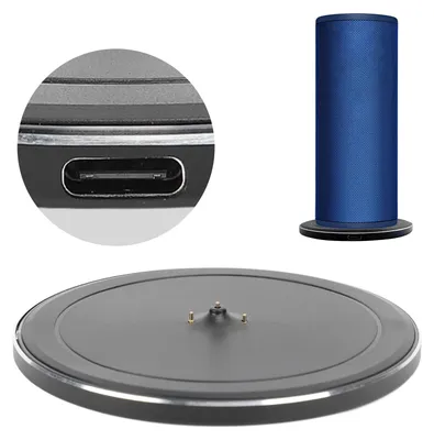 Imagen del producto de Base de carga portátil para altavoces, compatible con 3 dispositivos