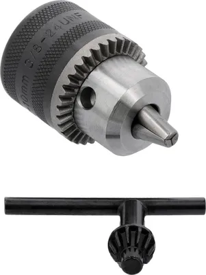 Produktbild von YATO Bohrfutter & Schlüssel 1,5–10 mm 3/8' 24UNF – Metall Zahnkranzbohrfutter für Bohrmaschinen Schlagbohrmaschinen