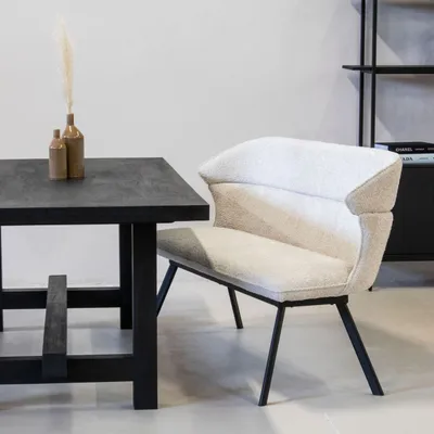 Produktbild von Esszimmerbank Beige - Stoff - 2,5-Sitzer - Esszimmerbank Avery - Giga Meubel