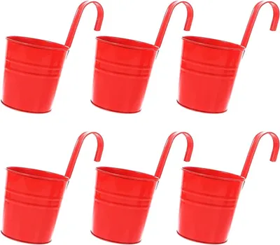 Productafbeelding van Set van 6 Hangende Bloempotten van Metaal