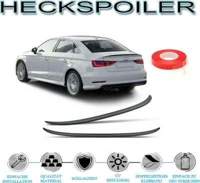 Zdjęcie produktu dla Spoiler tylny do AUDI A3 S3 RS3 8V od 2013 Spoiler tylny czarny połysk