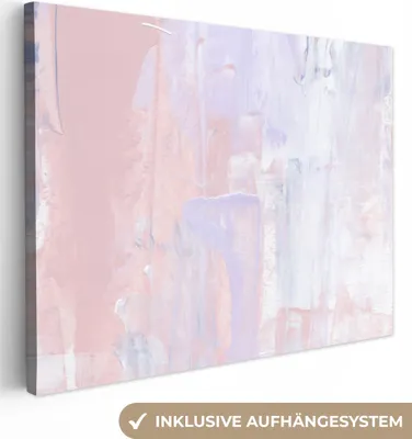 Obrázek produktu pro OneMillionCanvasses® - Plátno - barevné - pastelové - Design, nástěnný obraz, nástěnná dekorace Obývací pokoj, 80x60cm