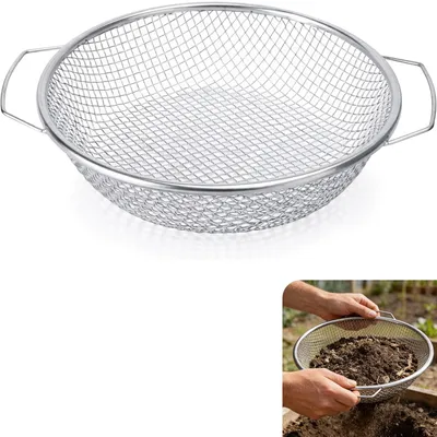 Image de Sieve de jardin en acier inoxydable, mailles de 6 mm