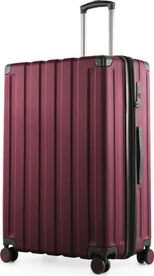 Immagine prodotto di HAUPTSTADTKOFFER - Q-Damm - Valigia grande trolley a guscio duro valigia XXL estensione, valigia espandibile 77cm, 133 litri,Borgogna