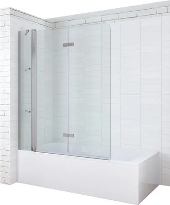Produktbild von Duschabtrennung Duschtrennwand für Badewanne 150 x 140 cm Faltbar Badewannenfaltwand Duschwand Glas Badewannenabtrennung Badewannenaufsatz 3 Teilig 5 mm klarglas mit Nanobeschichtung