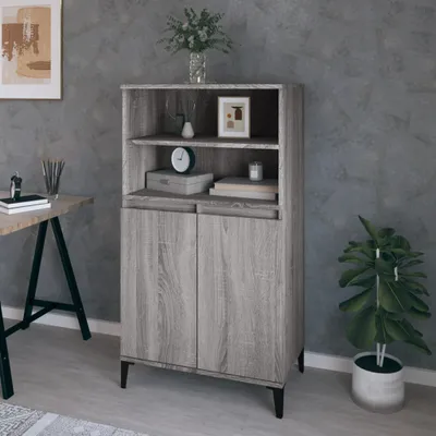 Produktbild von vidaXL Highboard Grau Sonoma 60x36x110 cm Holzwerkstoff