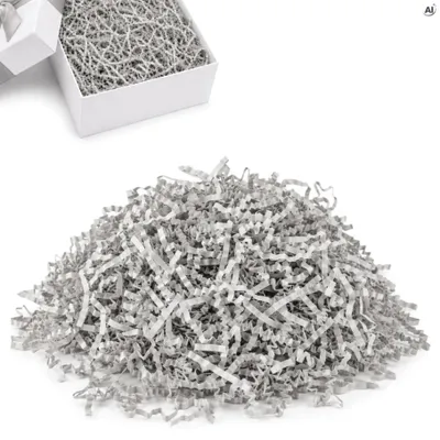 Grau Papierfüllmaterial 100 g – Dekofüllung für Geschenkkörbe, Boxen & Pakete