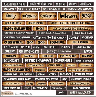 Produktbild von AUFKLEBER - ScrapLove - Halloween Text