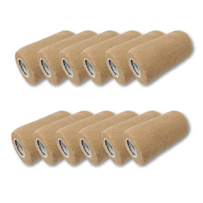 Produktbild von LisaCare selbsthaftende Bandagen 10cmx4,5m - Beige - 12 Rollen Pflaster