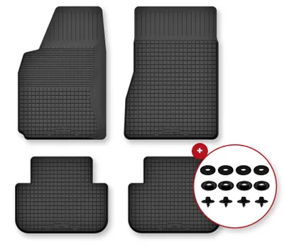 Produktbild von Gummi-Fußmatten für Honda CR-V IV 2011-2018 (SUV) – 4-tlg, Schwarz, Semi-Universal, angepasst – Wielganizator Semi-Universal