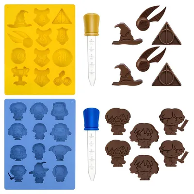 Image de Moules en silicone pour chocolats, 2 pièces, pour la décoration de bonbons et de gâteaux, 24 motifs, dimensions : 223 x 174 x 18 mm