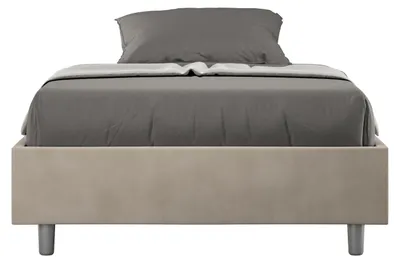 Immagine prodotto di Letto Matrimoniale Francese Sommier 140x200 cm con Rete e Contenitore Azelia Sabbia
