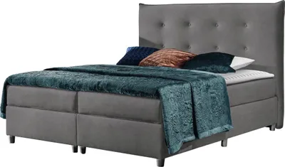 Produktbild von MIRJAN24 Boxspringbett Prato, Stilvoll Doppelbett, Modern Doppelbett, Schlafzimmer (Farbe: Zetta 304, Größe: 120x200 cm)