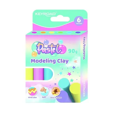 Produktbild von Knetmasse 6 x 15 g Pastell-Mix – Keyroad
