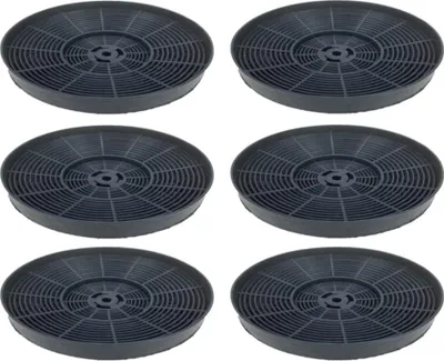 Produktbild von 6x Trade-Shop Aktivkohlefilter Ø 175mm kompatibel mit Respekta CH0150IXA, CH0150IXN, CH0190IXA ersetzt MIZ0031 / MIZ 0031, MIZ0031N / MIZ 0031 N