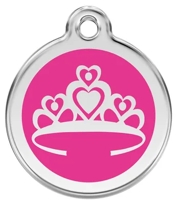 Obrázok produktu pre Psí známka RedDingo s personalizovaným gravírovaním korunka hot pink, veľkosť: L