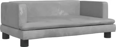 Zdjęcie produktu dla vidaXL Legowisko dla psa jasnoszare 80x45x30 cm Velvet
