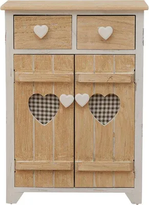 Immagine prodotto di Comodino con 2 cassetti bianco-beige 70x51x30 cm