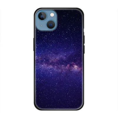 Produktbild von König Design Hülle kompatibel mit Apple iPhone 13 Kunststoff Soft Handyhülle - Handy Case Sternenhimmel