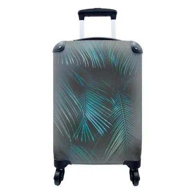 Produktbild von MuchoWow® Koffer Handgepäck Trolley Rollkoffer Kleine Reisekoffer mit 4 Rollen - Palme - Palmenbaum - Tropisch - Cabin Size < 55x40x23 cm & 55x40x20 cm - Fotokoffer - Kabinenkoffer - Boardgepäck - Reise-Box - Reisekoffer - Reisegepäck - Koffer mit Bild - Trolley für Kinder