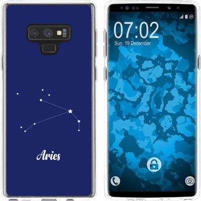 Produktbild von PhoneNatic Case kompatibel mit Samsung Galaxy Note 9 Silikon-Hülle SternzeichenAries M11