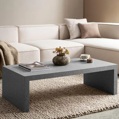 Image de FineBuy Table basse 110 x 55 x 35 cm Gris Table de salon Design intemporel Table de salon Rectangulaire Table de salon sobre Grande table basse