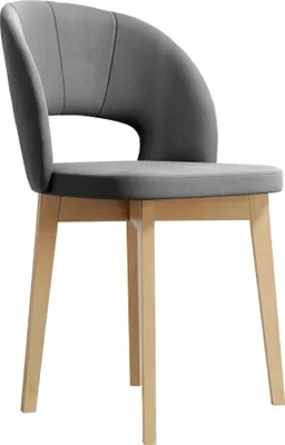 Produktbild von Esszimmerstuhl Verona (1 St), Polsterstühl mit Holzgestell, Stühle aus Veloursbezug, modernes Design (Stoff: riviera 91 - hellgrau, Beinfarbe: Buche)