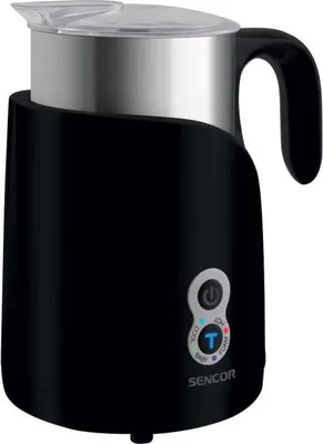 Image de Mousseur à Lait Sencor SMF 4000BK, 4 Modes Automatiques, Chauffage Induction, Acier Inoxydable
