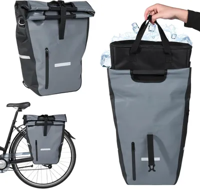 Productafbeelding van Bagagedragertas fiets 22 tot 28 liter - Waterdicht - Met koeltas