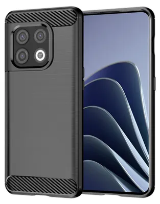 Produktbild von Techsuit Carbon Silicone Back Cover Hülle für OnePlus 10 Pro - Schwarz
