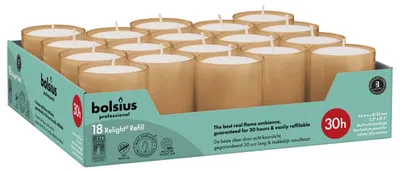 Productafbeelding van Bolsius Horeca Relight Navullingen 64/52 Zacht Roze (18 stuks)