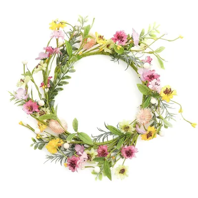 Produktbild von HOMLA FLOS Kranz mit bunten Blumen 40x40x7 cm