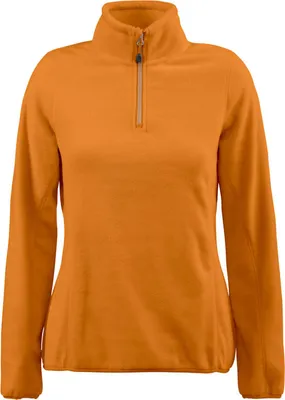 Produktbild von Fleece-Pullover Frontflip Lady, Rot, 100% Polyester, mit kurzem Reißverschluss, beidseitig angeraut, 280 g/m²
