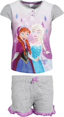 Produktbild von Disney Die Eiskönigin Elsa Kinder Schlafanzug Pyjama – Grau / 104