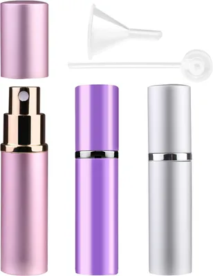 Obrázok produktu pre Náplňová cestovná parfumová atomizér sada, 3 kusy, 10 ml, s lievikom a difuzérom, pre parfum