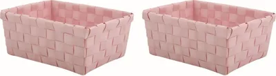 Produktbild von MSV Aufbewahrungskörbchen Pastellrosa 2er Set