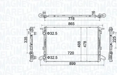Zdjęcie produktu dla MAGNETI MARELLI Chłodnica, chłodzenie silnika 350213201900