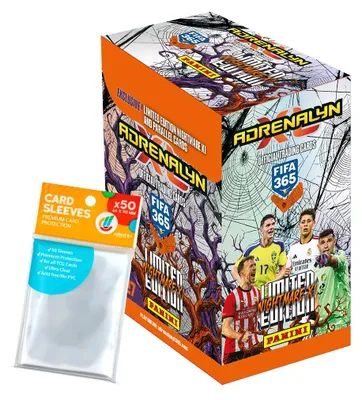 Produktbild von Bundle mit FIFA 365 Adrenalyn XL 2027 Trading Cards - 1 Nightmare XI Dsplay (10 Packs) + exklusive collect-it Hüllen