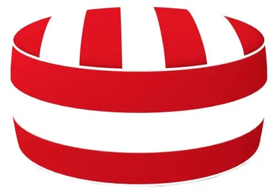 Image de Pouf gonflable étanche Active, rouge et blanc, 53 x 23 cm, rouge et blanc, 53 x 23 cm