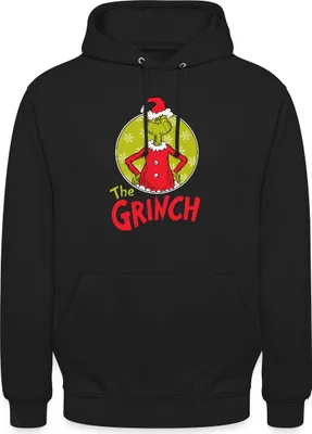 Produktbild von Spreadshirt Der Grinch Logo The Grinch Uni Hoodie, 3XL, Schwarz