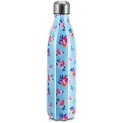 Image de Bouteille isotherme 750 ml, bleue, en acier inoxydable, pour boissons chaudes et froides