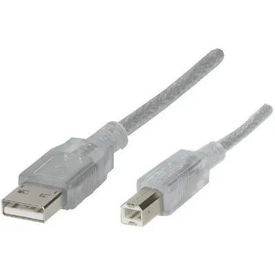 Obrázek produktu pro Renkforce RF-4538146, 5 m, USB A, USB B, USB 2.0, 0,48 Gbit/s, Průhledná